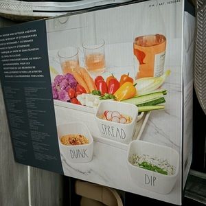 Ray Dunn serving tray three small bowls, plus tray brand new never opened